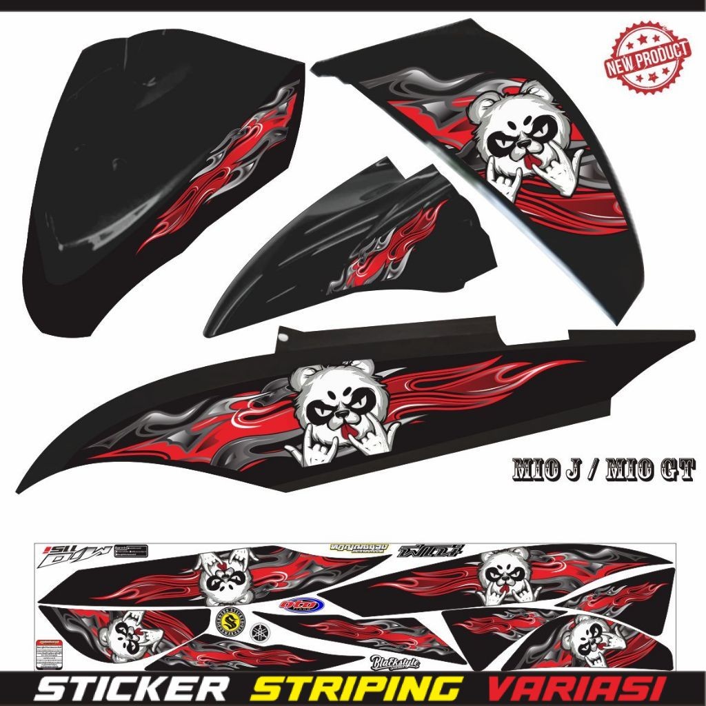 STIKER MOTOR MIO GT / STRIPING KEREN MOTIF  VARIASI MIO J KEREN