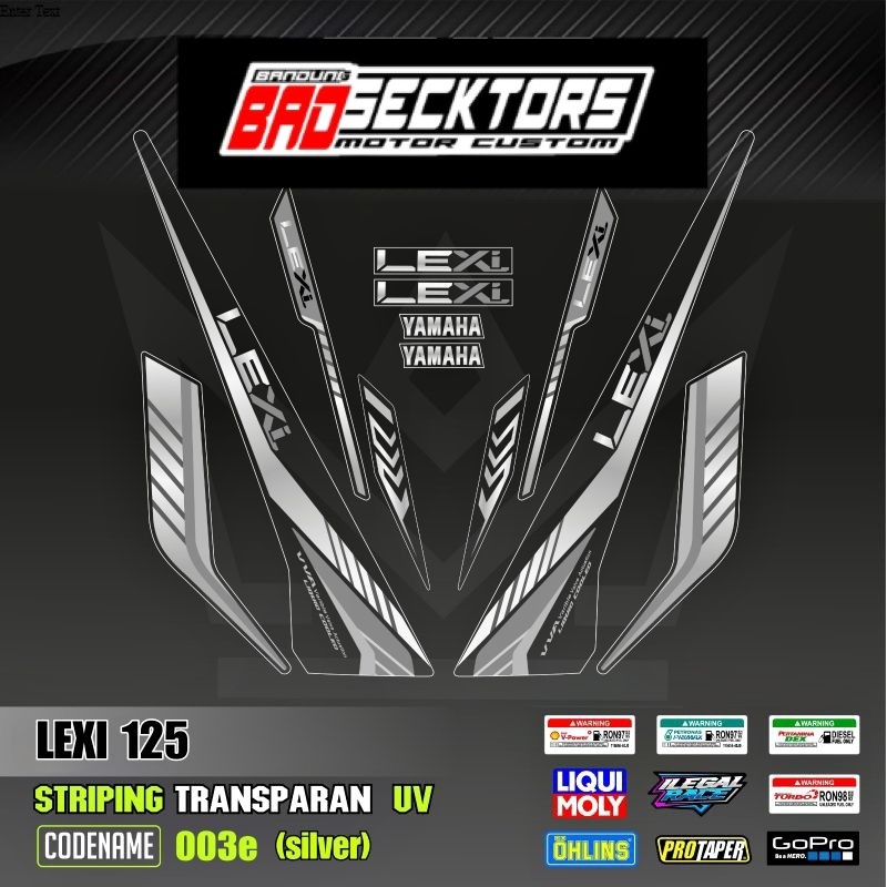 Decal Sticker Striping Variasi Transparan Uv LEXI 125 2018-2023 Yamaha LEXI 125 Old Lexi 125 Lama De