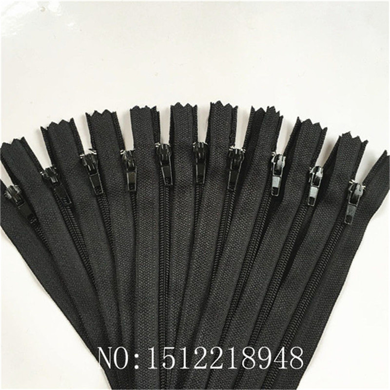 

50pcs (8 Inch) 20cm Black Nylon Coil Zippers Tailor Sewer Craft Crafter's &FGDQRS #3 close End