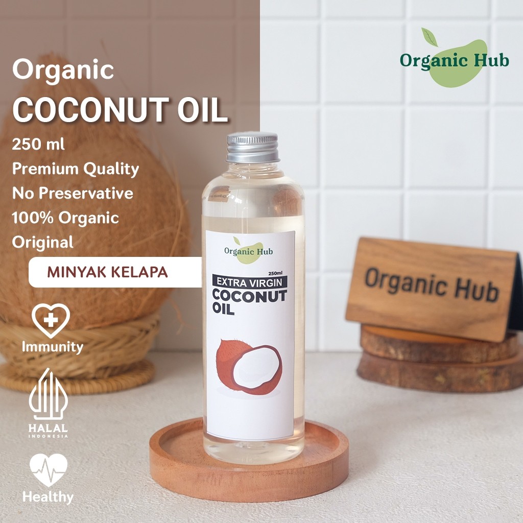 

Organic Hub Coconut Oil EVCO Minyak Kelapa Murni Extra Virgin Coconut Oil 100% Asli Murni 250 ml