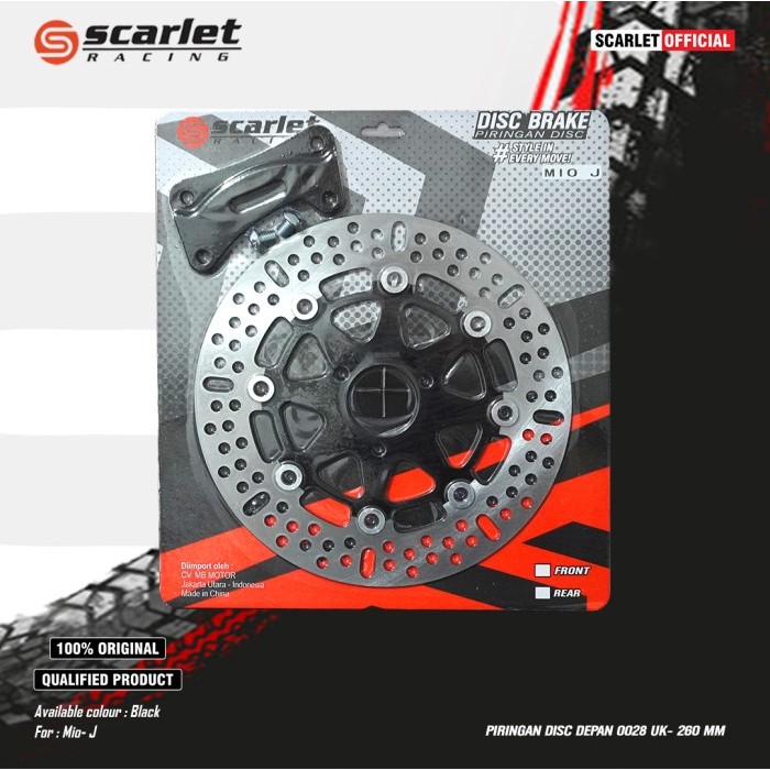 ORIGINAL!!! SCARLET RACING Piringan Disc Brake Depan 0028 uk 300 mm Matic - Mio Sporty