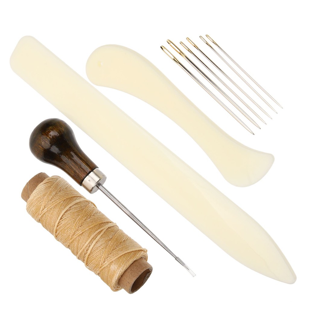 

Tools Kit Sewing Craft Diy Working Book Stitching Set Binding Needles Folder Bone Paper Supplies Repair Press Bookbinding