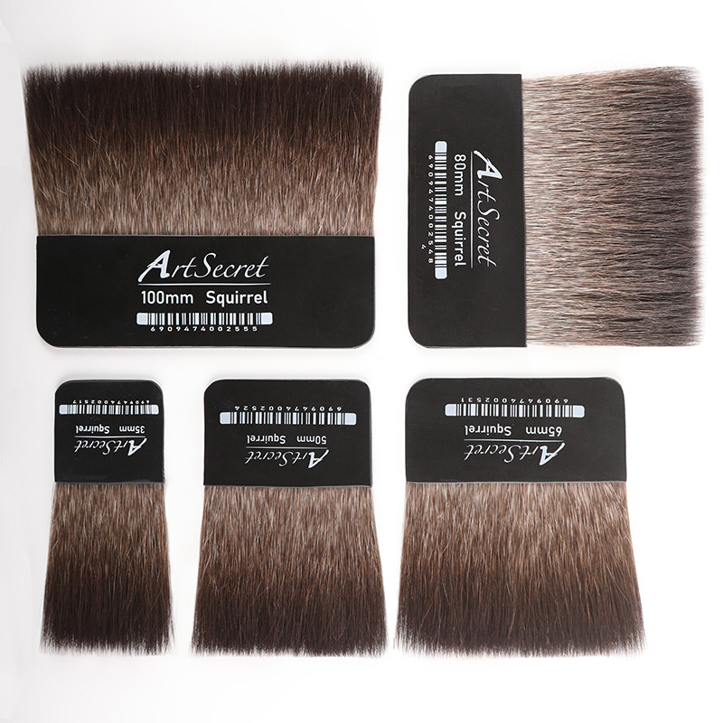 

Artsecret Squirrel Hair Flat Paddle Art Painting Brush for Acrylic Oil Varnishes Watercolor Paints 1.38",1.97", 2.56",3.15",3.94