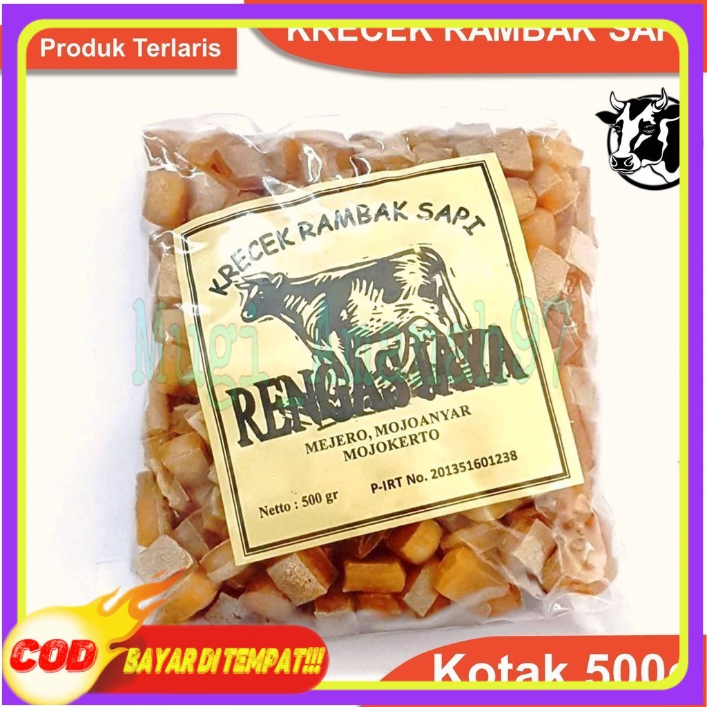 

Rambak Sapi Mentah Super 1kg / Krecek Rambak Sapi Asli / Kerupuk Kulit Sapi Mentah Mojokerto