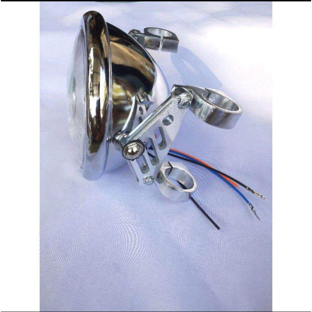 lampu depan motor jute pesek set breket dudukan lampu depan cnc GL TIGER SCORPIO Vixion