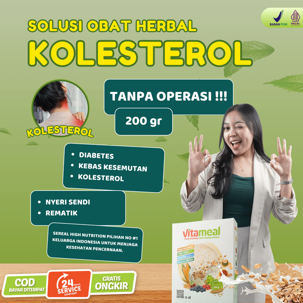 

Vitameal Sehat Sereal Multigrain Bantu Cegah Kolesterol Bahan Alami Tanpa Efek Samping Diabetes Turunkan Gula Darah