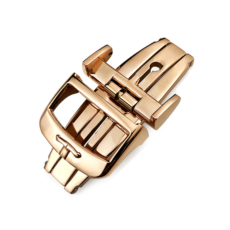 18mm Stainless Steel Butterfly Buckle Folding Clasp for Jaeger LeCoultre MASTER RENDEZ-VOUS Silver R