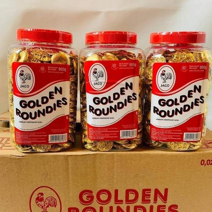 

Golden Roundies Jago Coklat koin 700g Toples