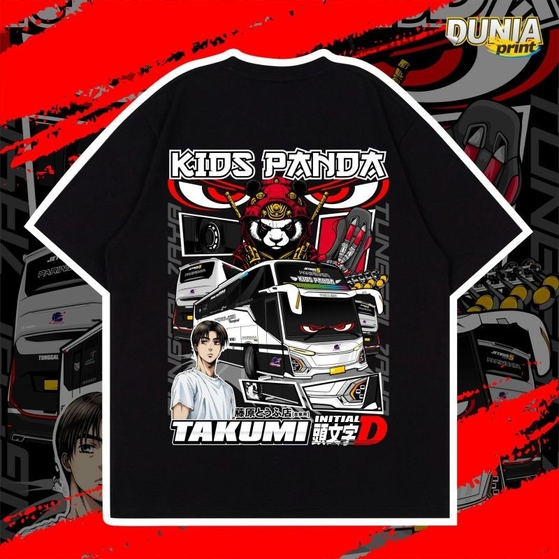 KAOS BUS TUNGGAL JAYA KIDS PANDA STROBO MATA COTTON COMBED 24S