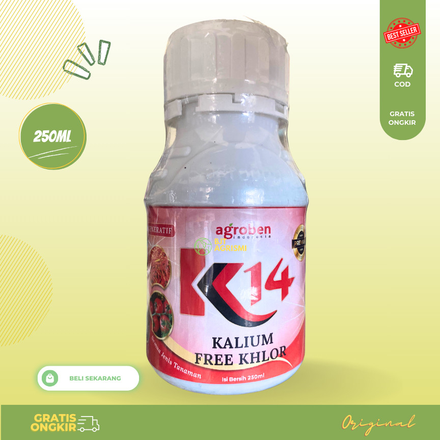 Pupuk Cair K14 250 ML Kalium Free Chlor Pembesar Umbi dan Buah Agroben Indonesia