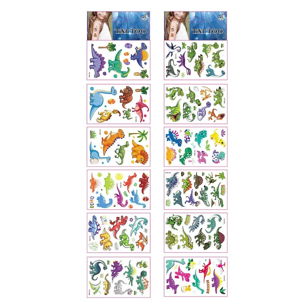 Temporary Tattoo Anak-Anak Lucu Dinosaurus Animal Sticker Tatto Temporary Stiker Tato Sementara Main