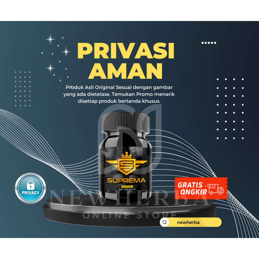 HERBAL NEW SUPREMA 100% ORIGINAL BPOM KUALITAS ASLI OBAT  PEMANJANG PRIA STAMINA PERKASA DEWASA VITA