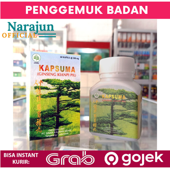 OBAT KAPSUMA KIANPI CINA PENGGEMUK BADAN DEWASA AMAN BPOM ISI 60