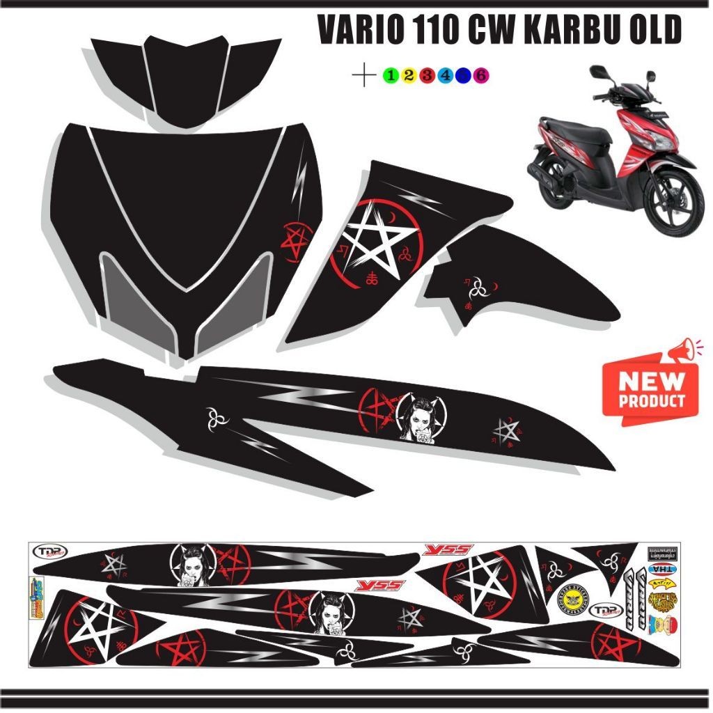 STIKER MOTOR VARIO CW OLD 110 / VARIASI STRIPING VARIO CW VARIASI MOTOR
