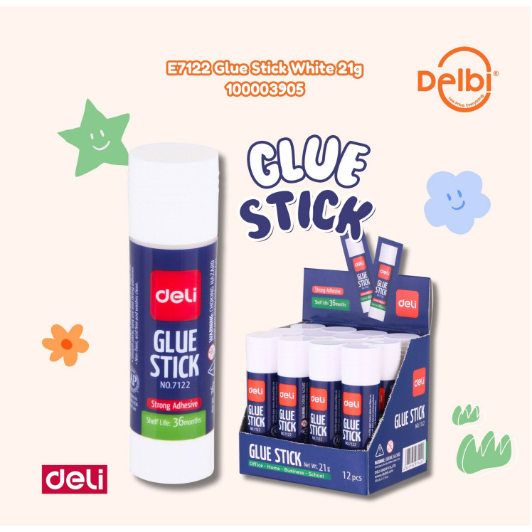 

E7122 Glue Stick White 21g DELI LEM KERTAS