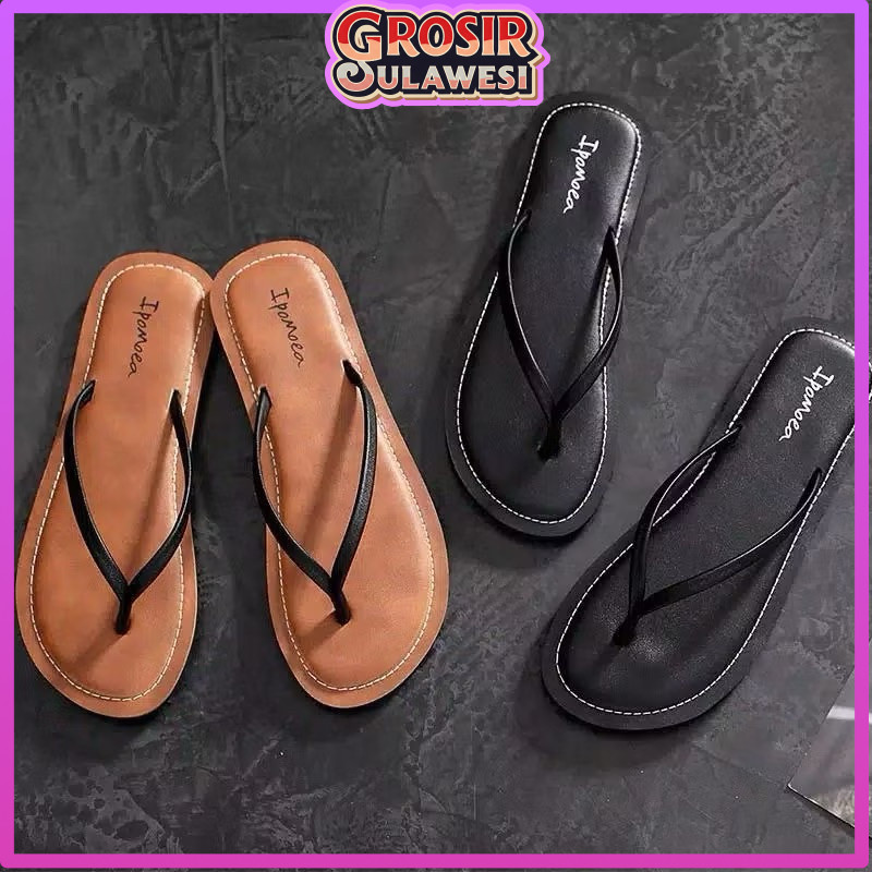COD Makassar SANDAL WANITA JEPIT AC SIMPLE IPOMOEA Grosir Sulawesi