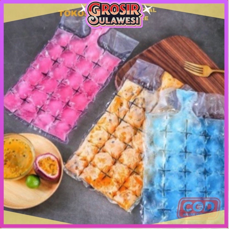 COD MAKASSAR Cetakan Es Batu Plastik Anti Pecah / Ice Pack / Tempat Es Batu (m) Grosir Sulawesi