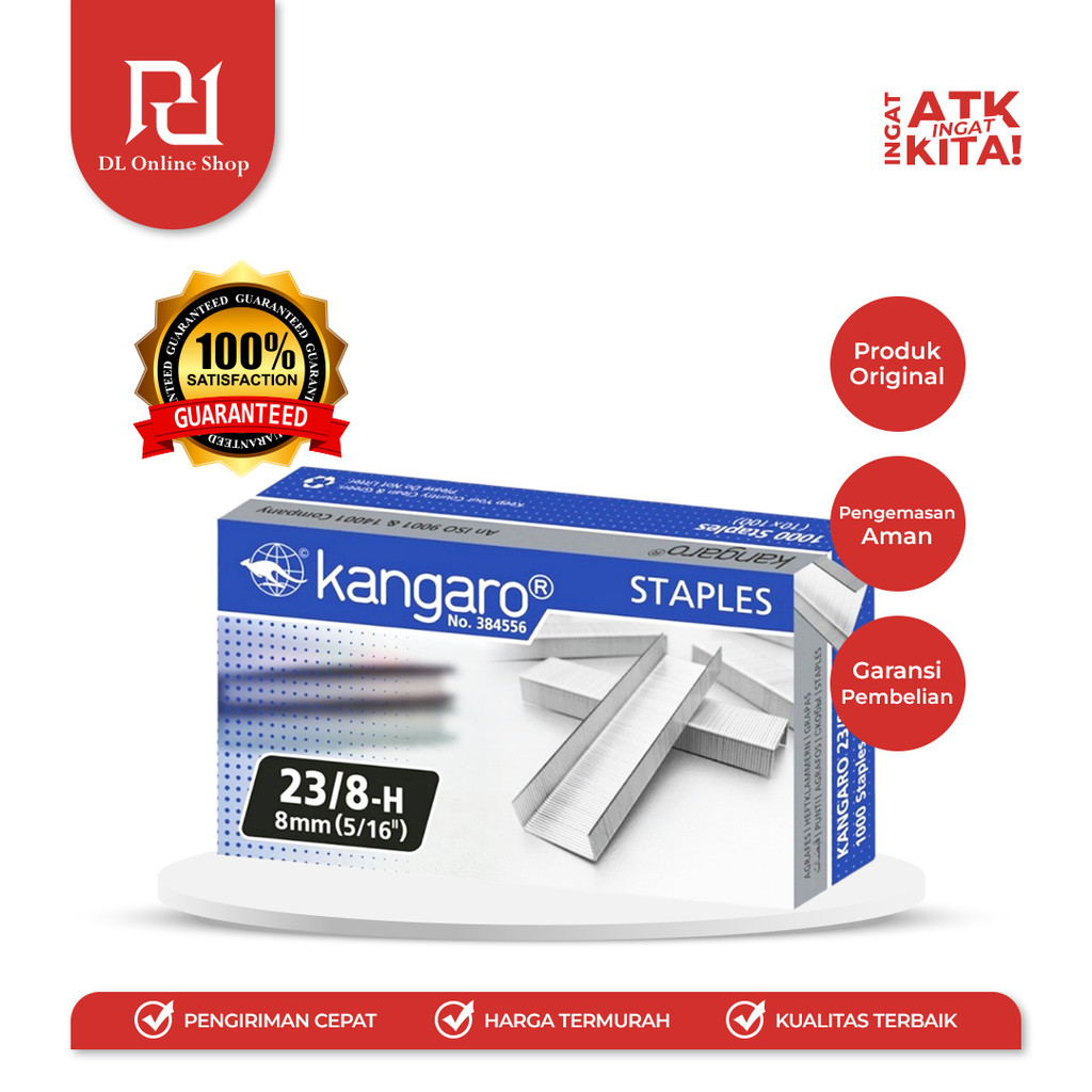 

KANGARO ISI STAPLES 23/8 (1PACK/ 20BOX)