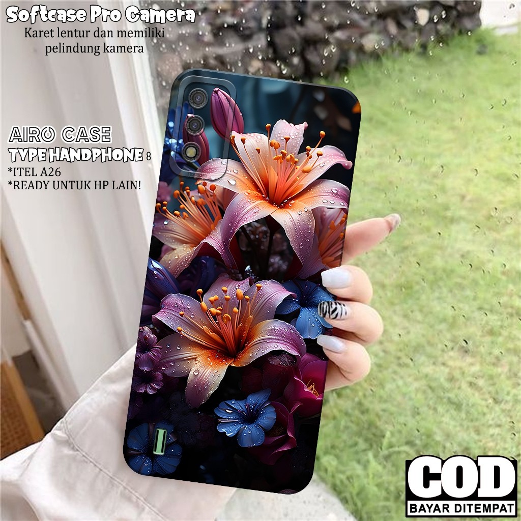 Case ITEL A26 - Softcase ITEL A26 - Fashion Case BUNGA - Casing ITEL A26 - Softcase Pro Camera - Tpu