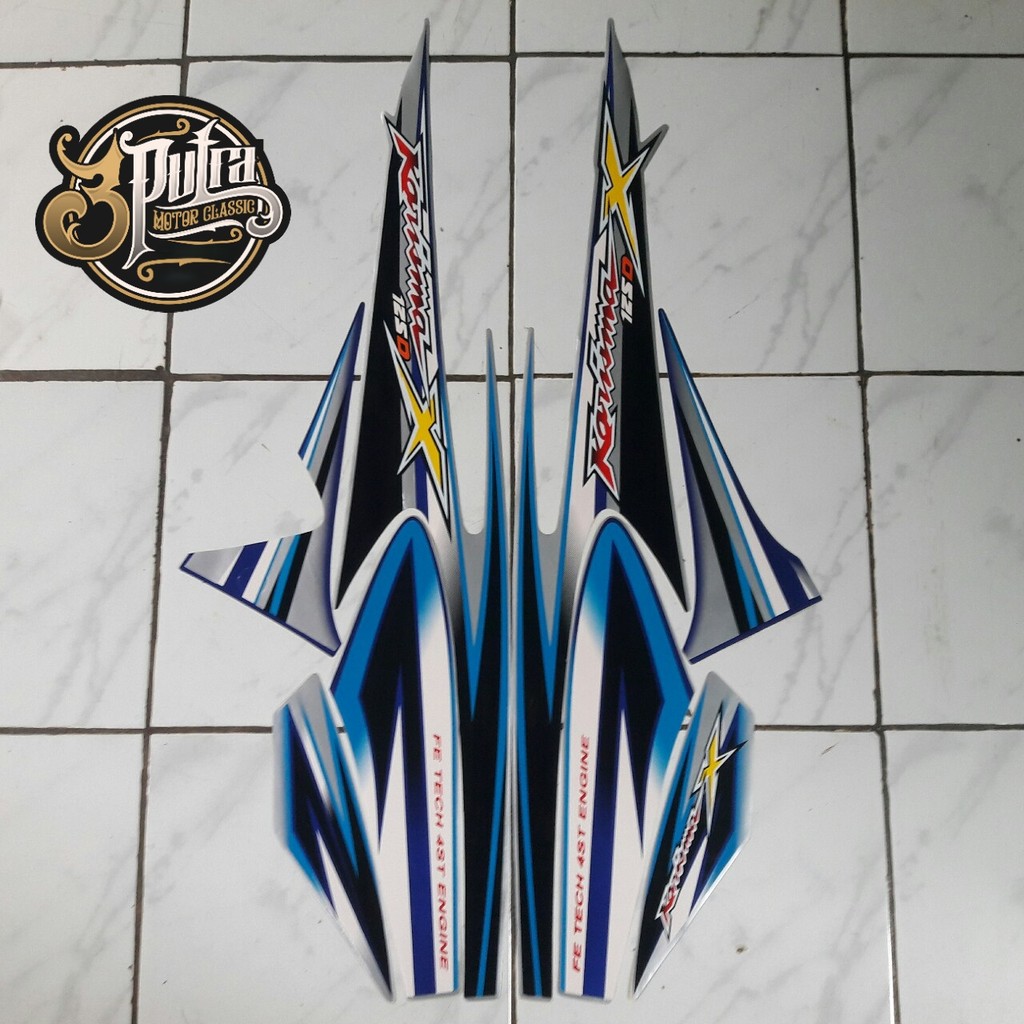 STICKER STRIPING LIS LES BODY MOTOR HONDA KARISMA X 125D TAHUN 2005