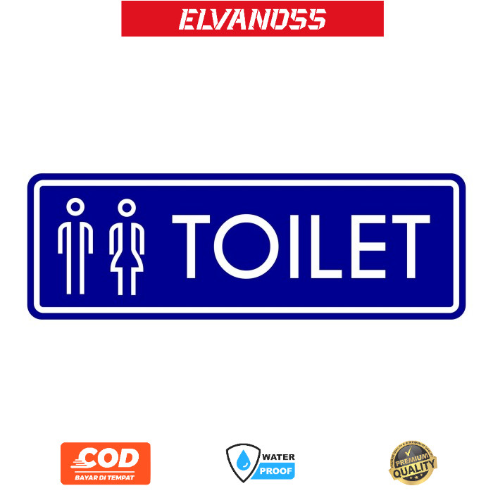 

STIKER RAMBU PLANG TOILET 30CM X 10CM FREE CUSTOM DESAIN STICKER