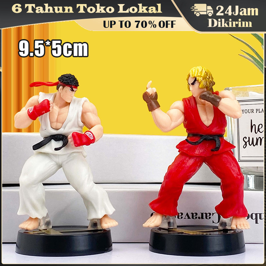 NECA Street Fighter Action Figure / Karakter Ryu, Ken, Guile, Koleksi PVC, Boneka Ryu vs Ken