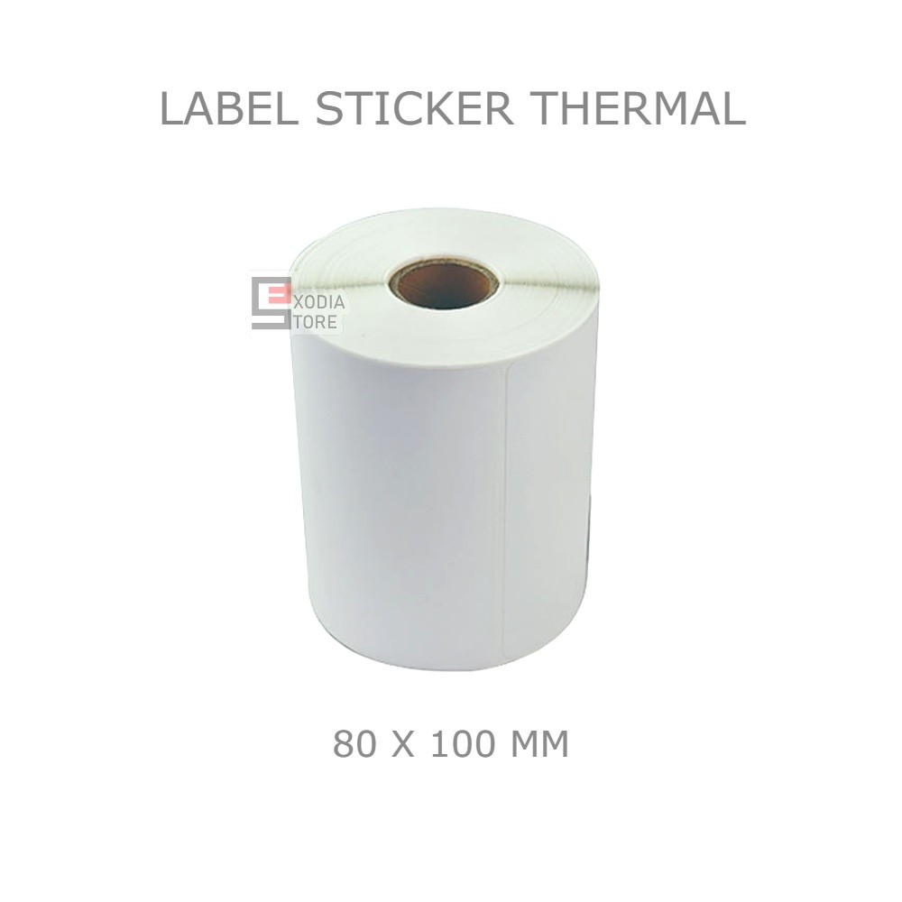 

Label Barcode Thermal Paper 80 X 100 mm / 78 x 100 mm Kertas Sticker Label Thermal 80x100mm 78x100mm isi 300 Lembar/Roll Tidak pakai ribbon