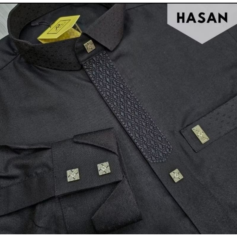 [HOT NEW] Gamis/Jubah dewasa Premium Al raz model Hasan Black Terlaris