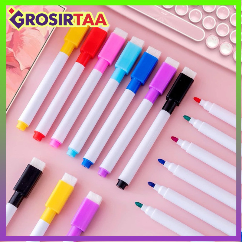 

COD Makassar Spidol Penghapus / Spidol Anak Warna Warni / Wipe Clean Marker / Whiteboard Marker GROSIRTAA