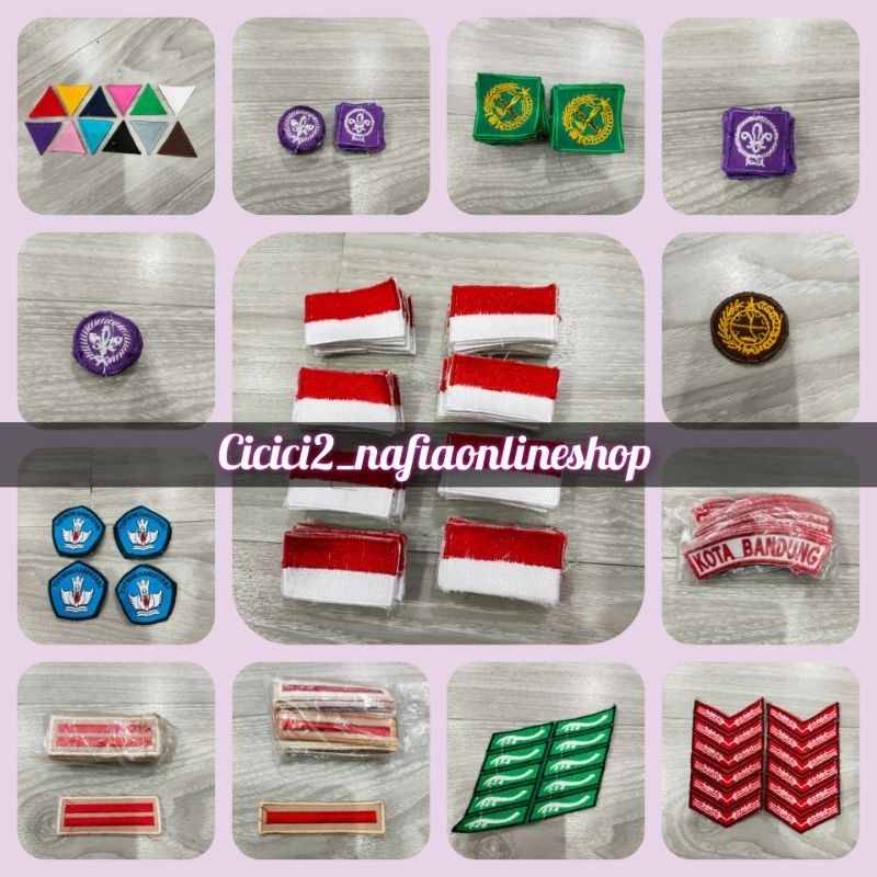 Bordir Atribut Pramuka Badge Perlengkapan Pramuka Bet SD CICICI2 bordir