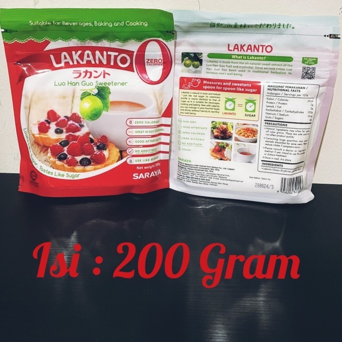 

[BIG SALE] Lakanto Luo Han Guo Sweetener 200 Gram Monk Fruit Gula Keto