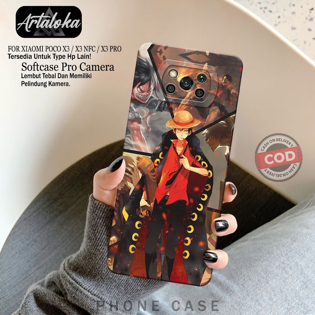 Softcase Hp Xiaomi Poco X3/X3 NFC/X3 PRO Fashion Case Anime Case Poco X3/X3 NFC/X3 PRO Silikon TPU P