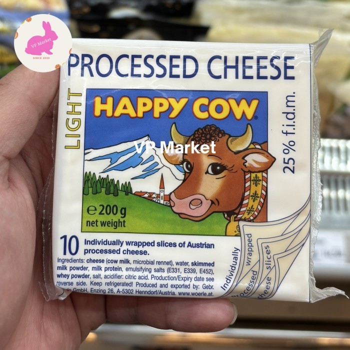 

Keju Happy Cow Light Slice Cheese 200g | Keju Slice Austalian