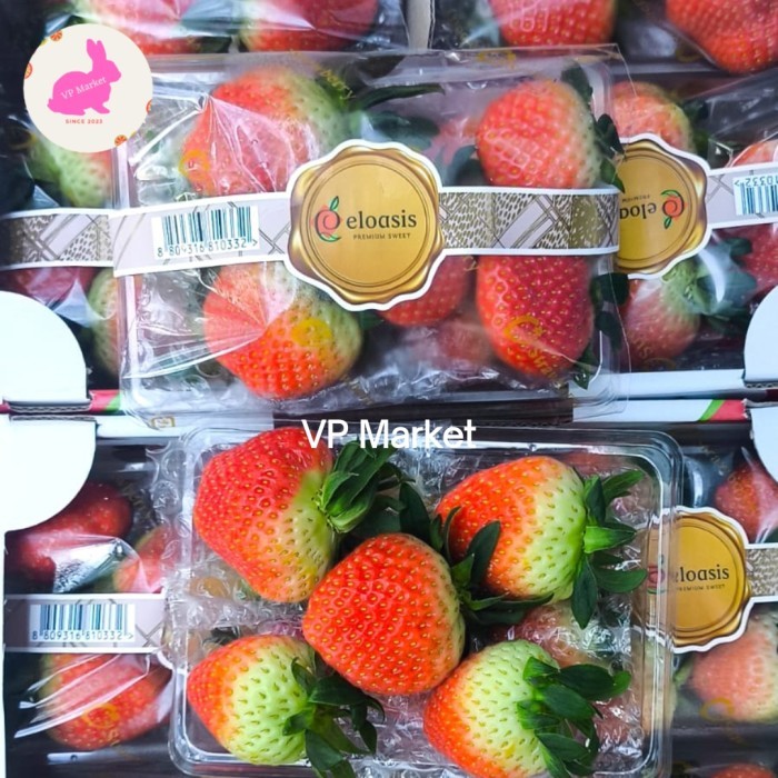 

Eloasis Strawberry Korea Super Jumbo 330g | Stroberi Korea |Pack