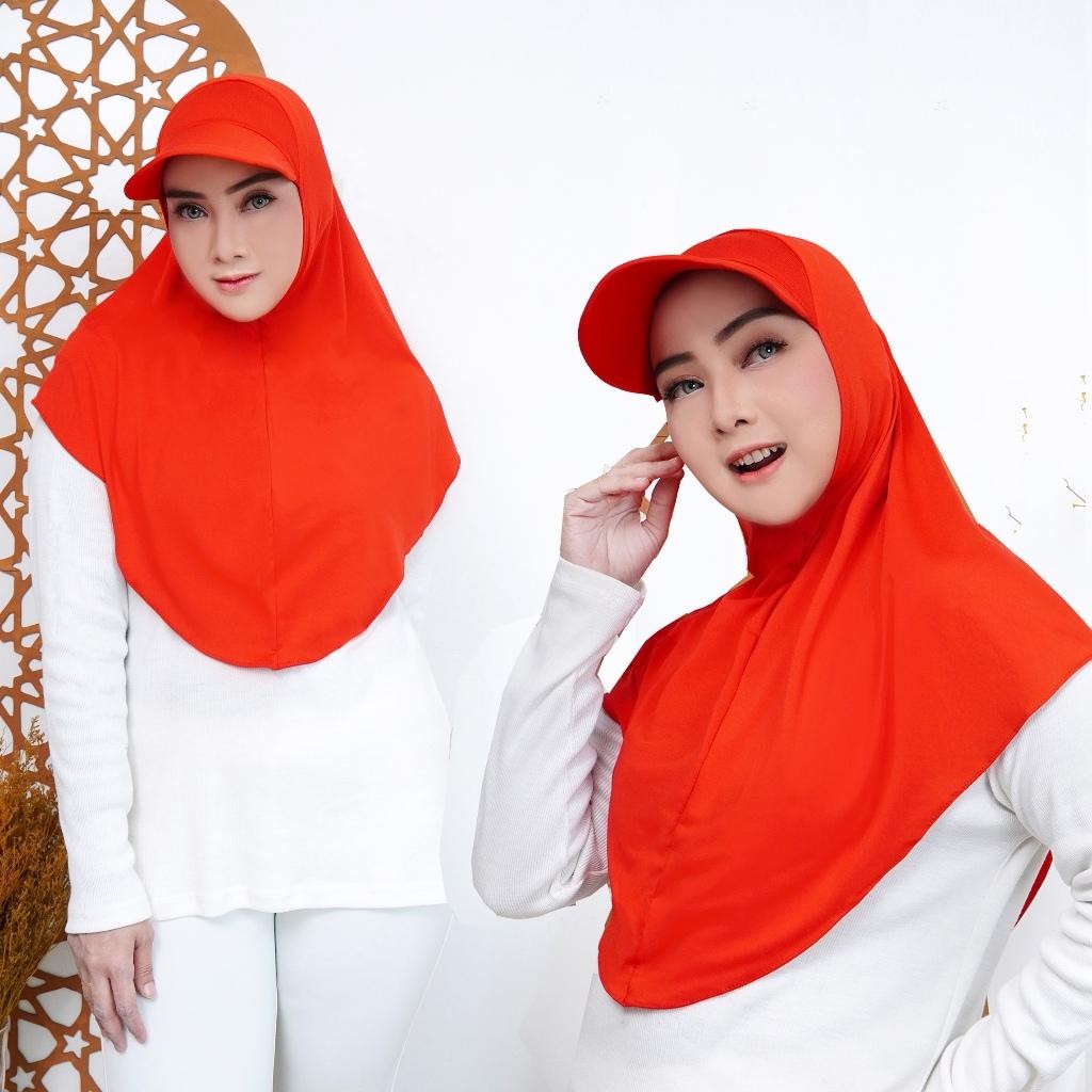 AQILA JILBAB SPORT / HIJAB SPORT TOPI Instan Muslim Nyaman kerudung Sporty jilbab  topi  dewasa hija