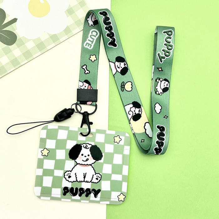 

Hodaal Lanyard Id Landscape Lucu Tali Panjang Karakter - DOGGIE GREEN D
