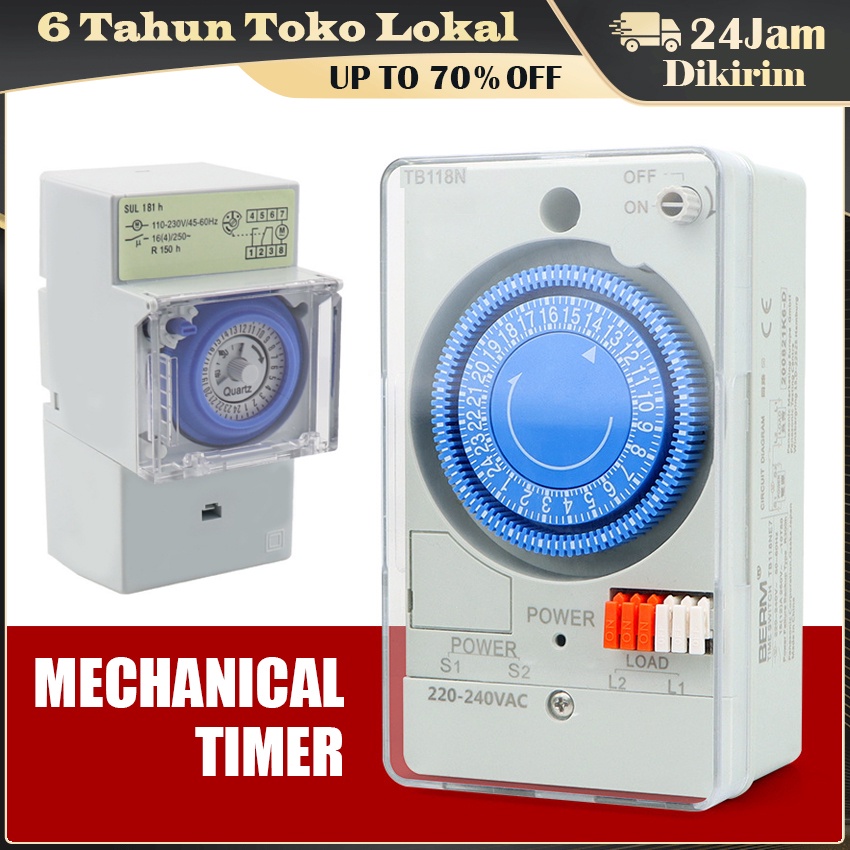 Panel Lampu Otomatis Time Switching SUL181 / Timer SUL181h Switch Analog / Timer Analog TB118N  Swit
