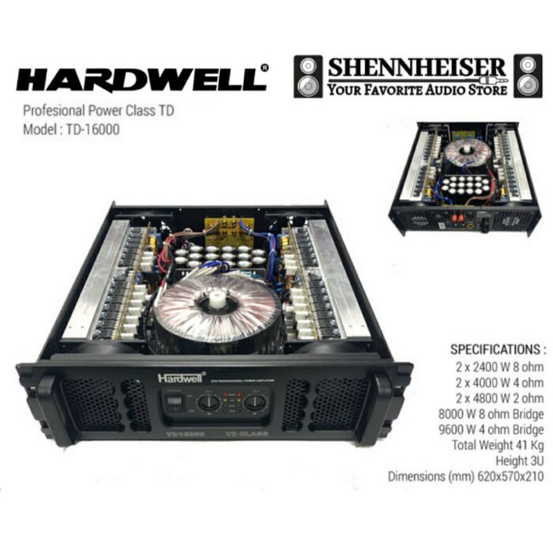 POWER AMPLIFIER HARDWELL TD 16000 TD CLASS ORIGINAL POWER BADAK