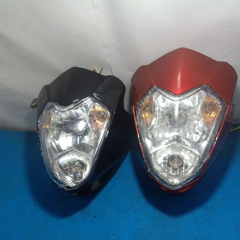 Headlamp Batok Lampu Depan  Satria Fu lama 2004-2007 batok warna hitam merah,Merah Hitam Rider Satri