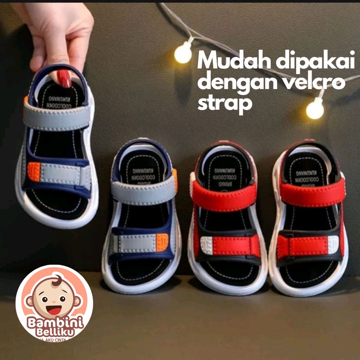 Sandal Gunung Anak  Sepatu anak Laki 2 3 4 5 6 7 8 Tahun - Abu Hitam, 28