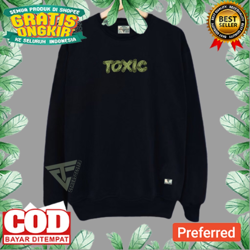 JAKET MURAH TERLARIS MODEL BARU GAYA BARU /Sweater Basic Crewneck Hitam Pria Wanita CN Sweatshirt Un