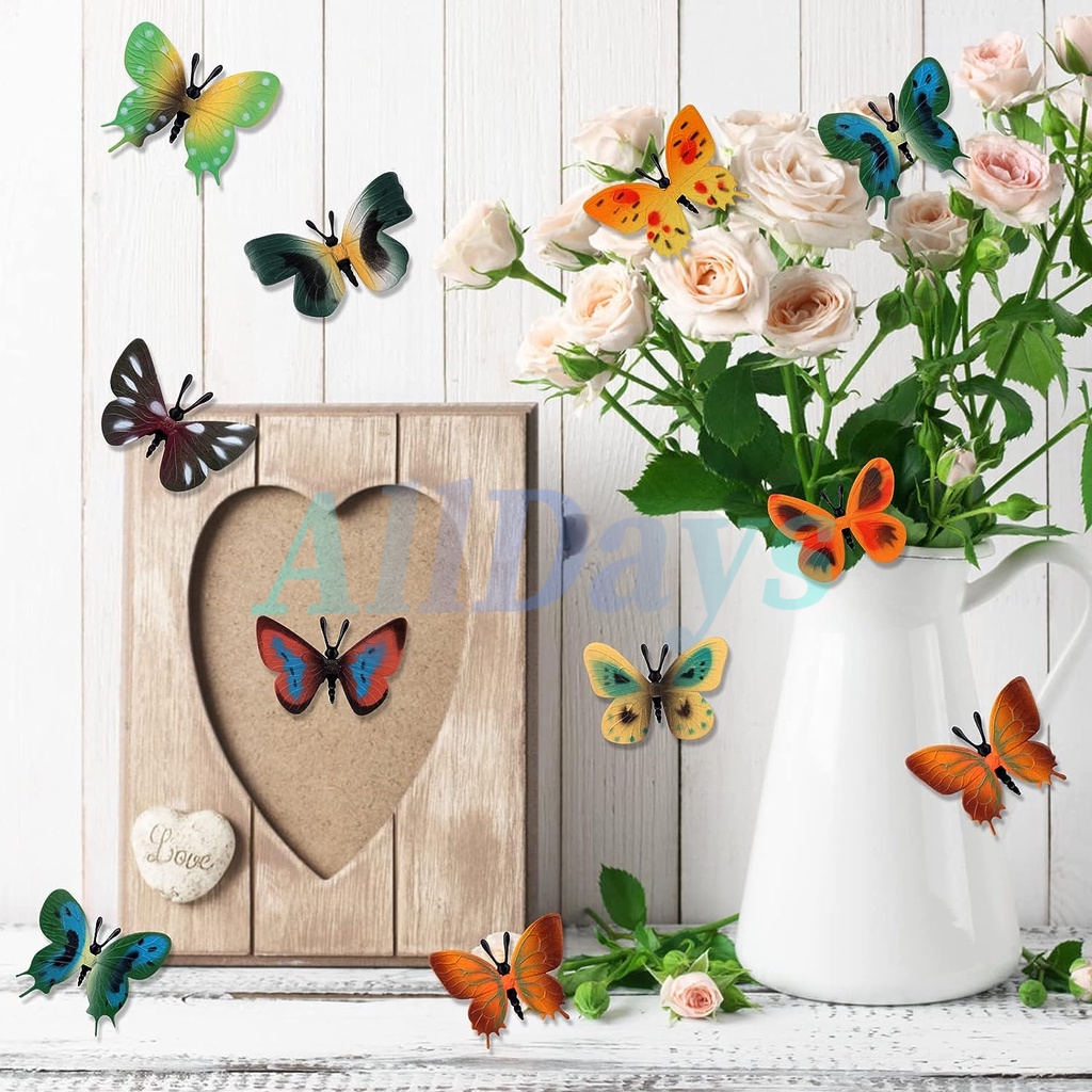 Stiker Dinding Kupu-kupu Isi 12pcs Butterfly Sticker  Wall Stiker Butterfly  Wall Sticker Hias Butterfly 1 set 12