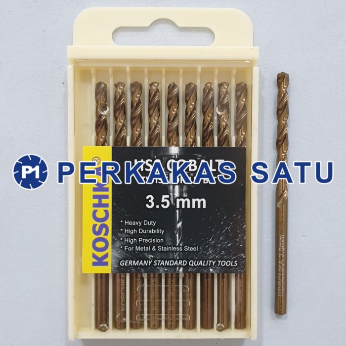 MATA BOR HSS COBALT 3.5MM 3.5 MM KOSCHKA BESI STAINLESS STEEL DRILL