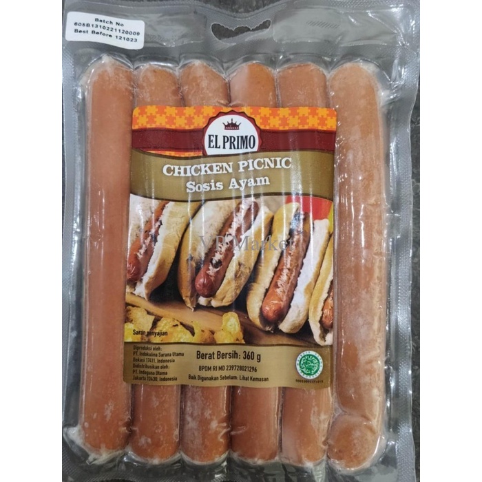 

EL PRIMO Sosis Ayam picnic / Chicken Picnic Sausage 360gram