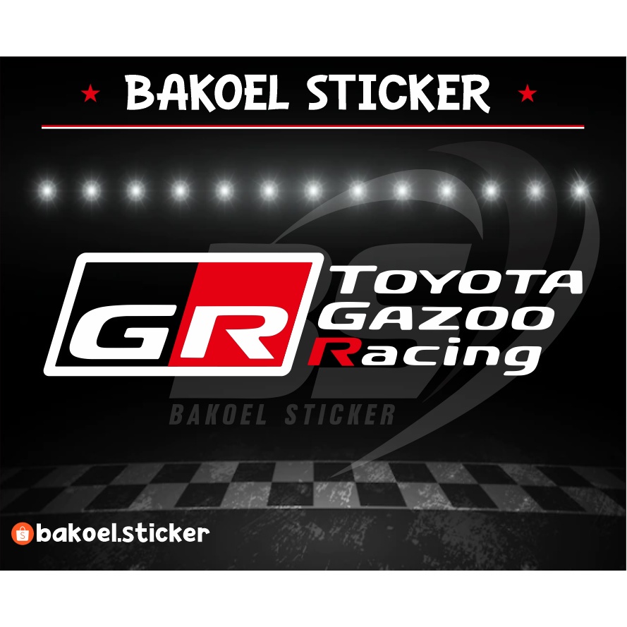 Sticker GR toyota menyala untuk mobil kaca depan/belakang