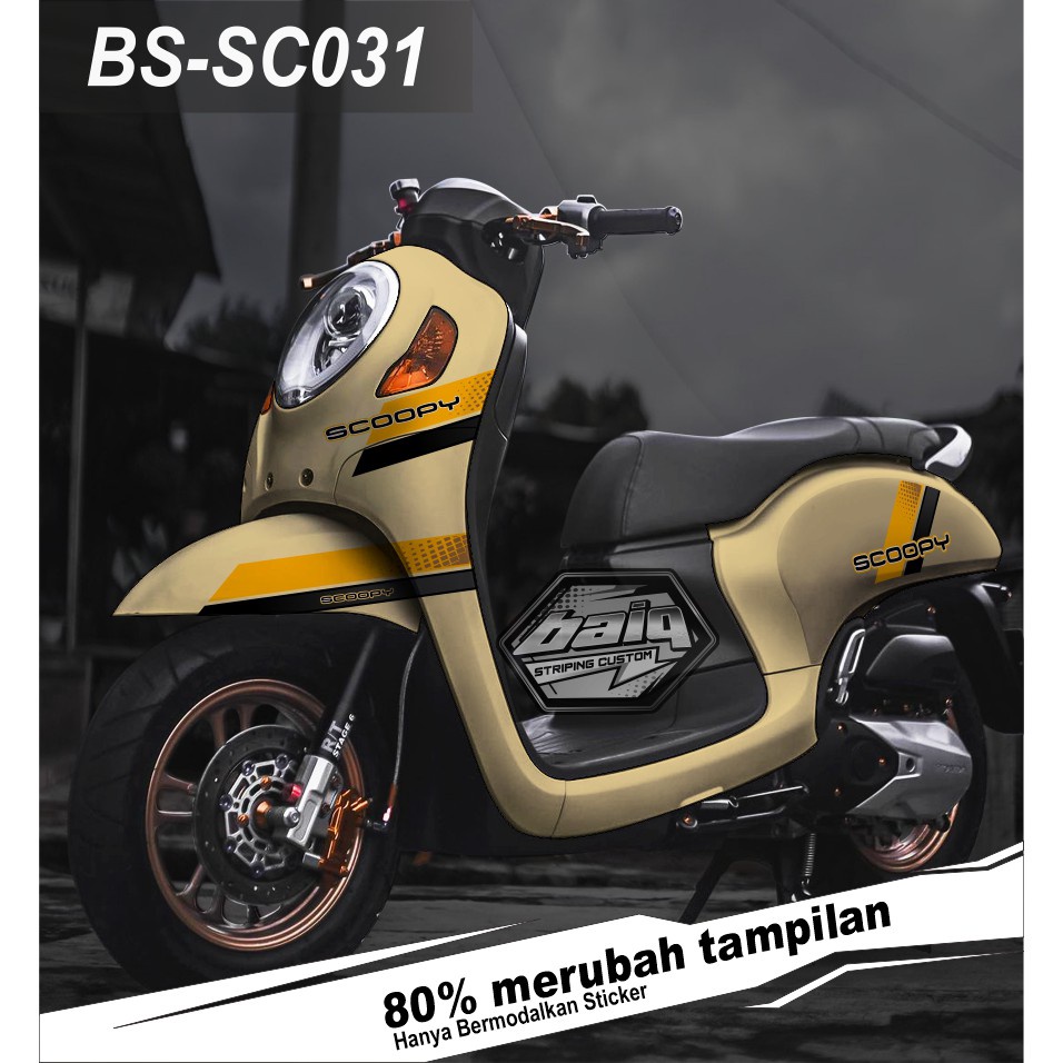 STRIPING STICKER NEW SCOOPY POLOS GARIS-GARIS/STICKER SCOOPY POLOS GARIS-GARIS FULL BODY
