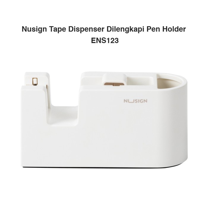 

Deli Nusign Tape Dispenser / Tempat Selotip Dengan Pen Holder ENS123 - Hitam