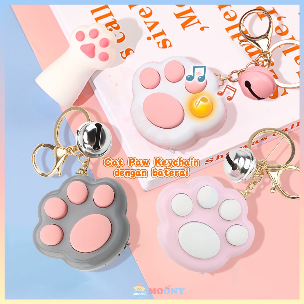 Moony Gantungan kunci cat paw Keychain cat paw Funny cat paw Fidget mini portable Fidget toy lovely