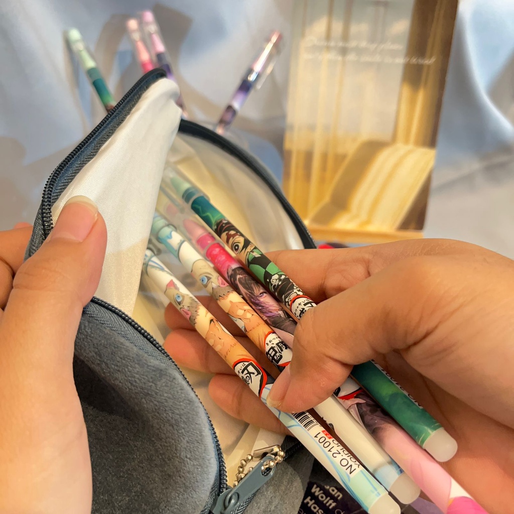 

Pena Gel yqiduo No.21001 Demon slayer pulpen bisa dihapus di hapus Erasable Pen Pulpen Tinta Hitam Pen Bolpen