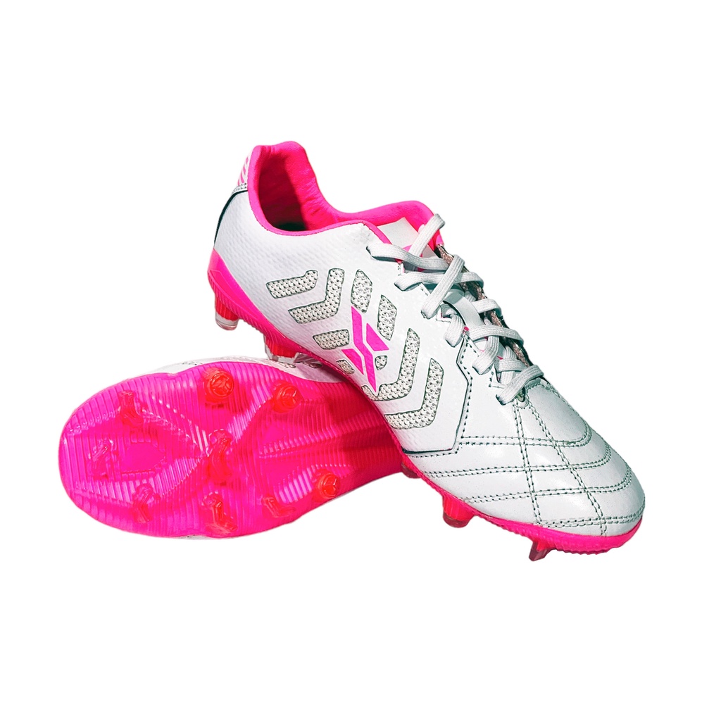 Zars Sepatu Sepakbola Evo Infinity White Pink FG Original Soccer Bola Kaki